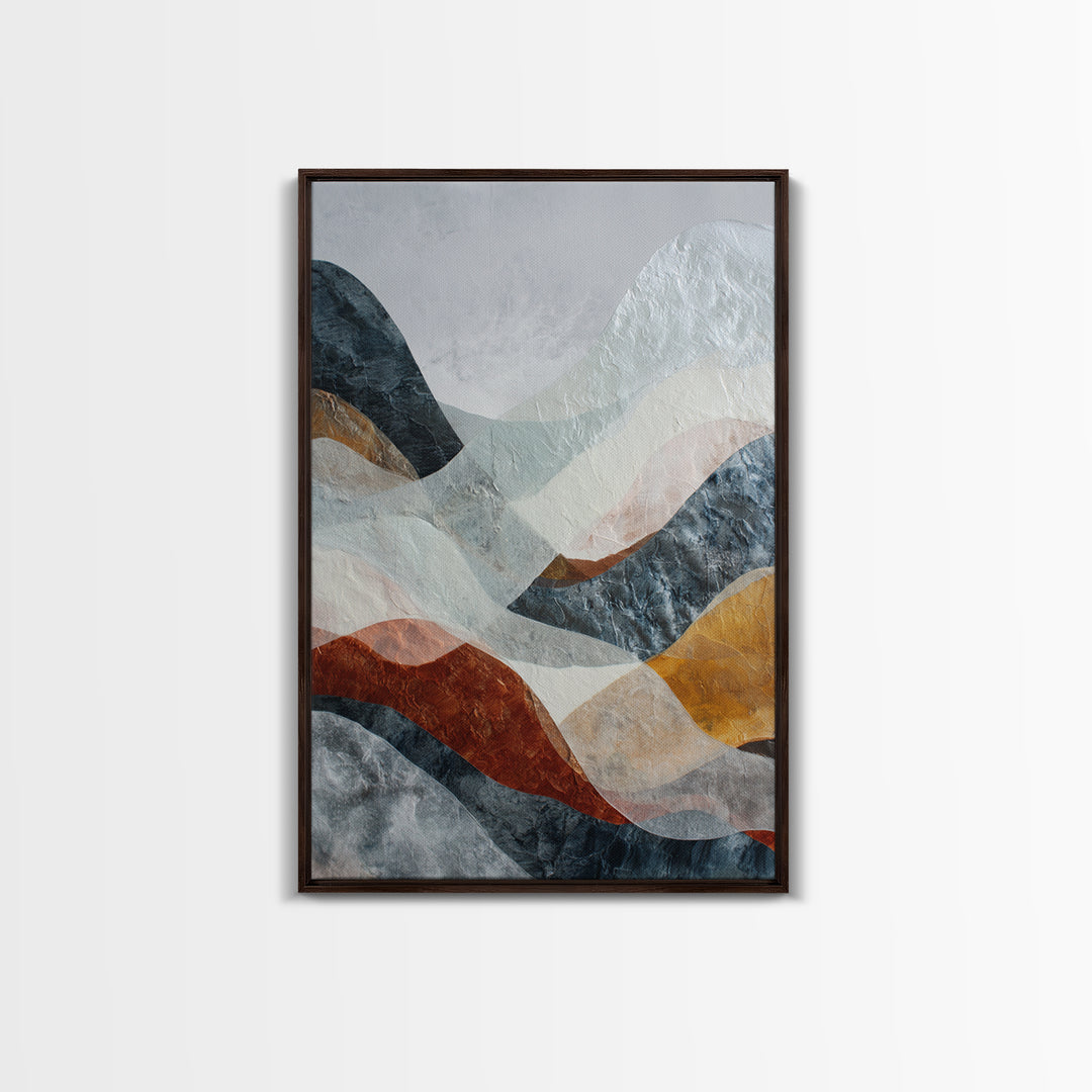 Contemporary Abstract with Layered Pigments and Energetic Canvas Print, Art, Contemporary Art, Living Room Decor, Abstract Art, ART-2x3-58