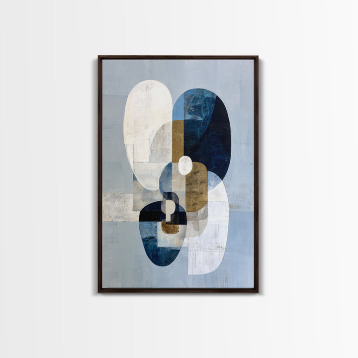 Modern Sculptural Shapes Rendered as Painted Forms Canvas Print, Art, Wall Art, Living Room Decor, Fine Art, ART-2x3-62