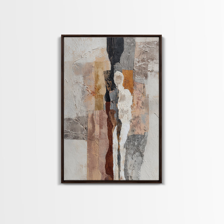 Textured Neutral Abstraction Framed Canvas Print, Art, Art Print, Living Room Decor, Abstract Art, Canvas Wall Art, ART-2x3-69