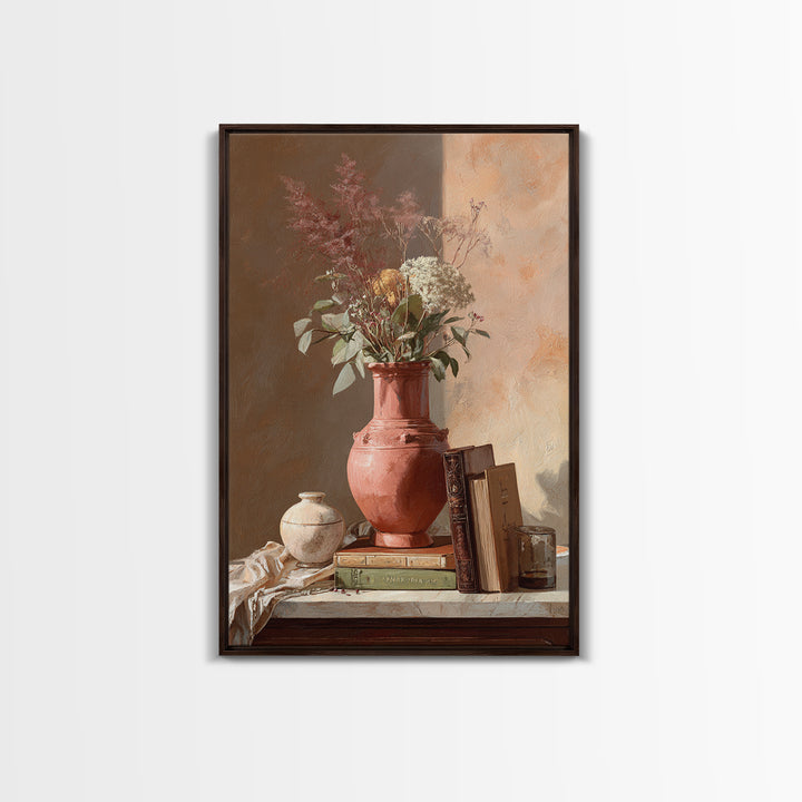 Sunlit Interior Still Life Canvas Print, Art, Textured Painting, Living Room Decor, Fine Art, Digital Wall Art, ART-2x3-70
