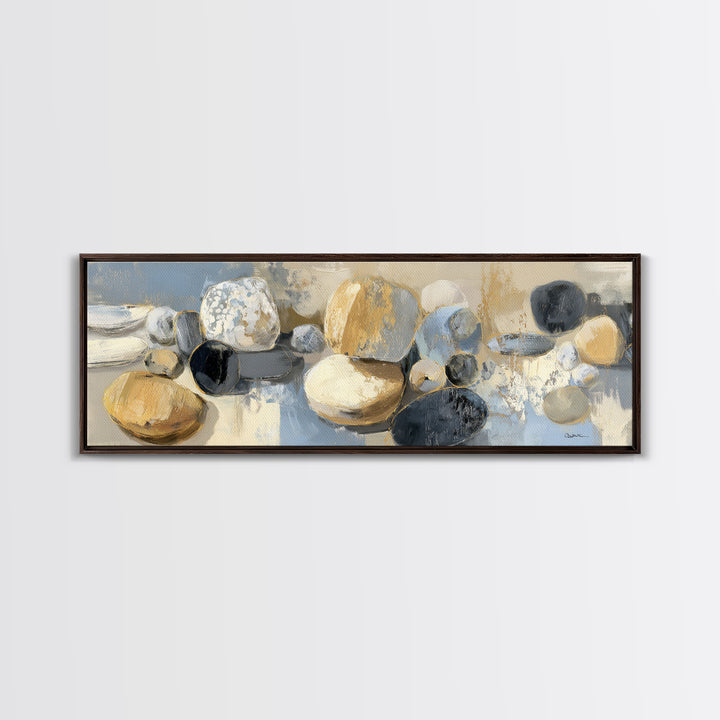 Modern Sculptural Shapes Rendered as Painted Forms Canvas Print, Art, Wall Decor, Living Room Decor, Fine Art, ART-3x1-22