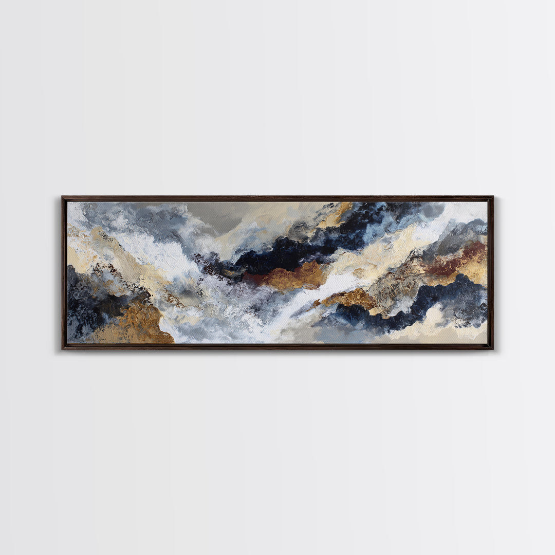 Textured Neutral Abstraction Canvas Print, Art, Art Commission, Living Room Decor, Fine Art, Black Art, Framed Art, ART-3x1-29