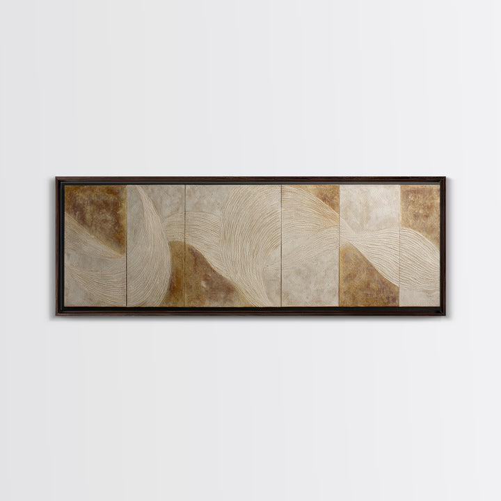 Textured Neutral Abstraction Framed Canvas Print, Art, Art Nouveau, Living Room Decor, Fine Art, Abstract Wall Art, ART-3x1-53