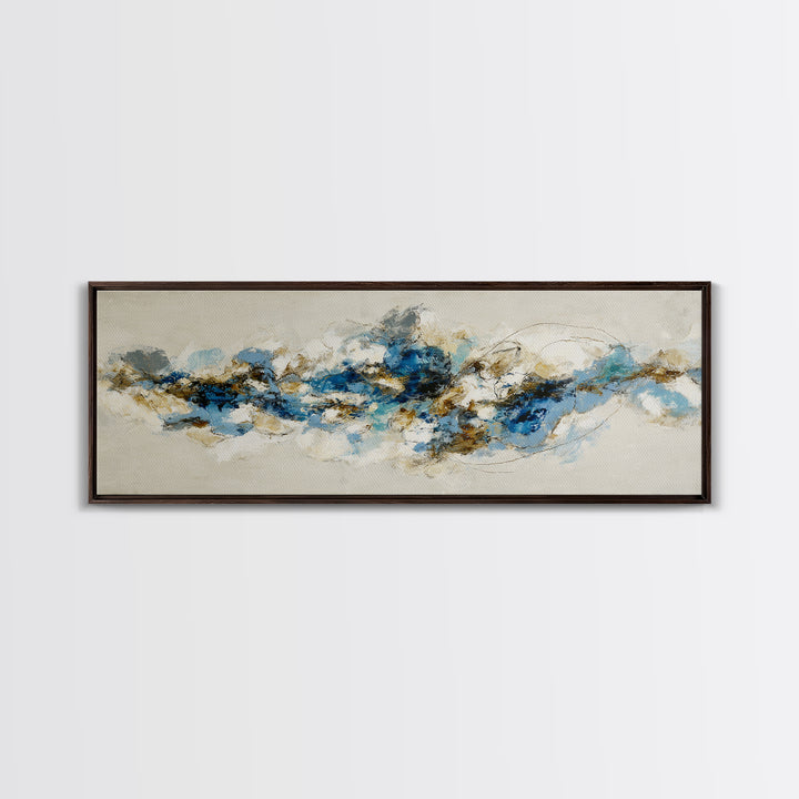 Abstract Water Forms Framed Canvas Print, Art, Textured Painting, Living Room Decor, Abstract Art, Digital Wall Art, ART-3x1-59