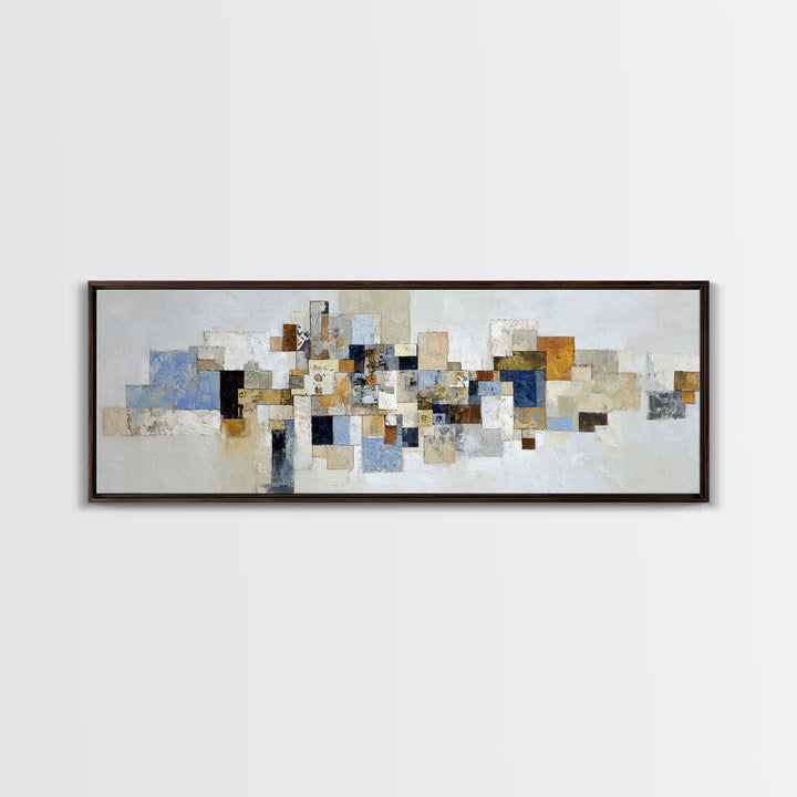 Modern Sculptural Shapes Rendered as Painted Forms Canvas Print, Art, Art Deco, Living Room Decor, Abstract Art, ART-3x1-94