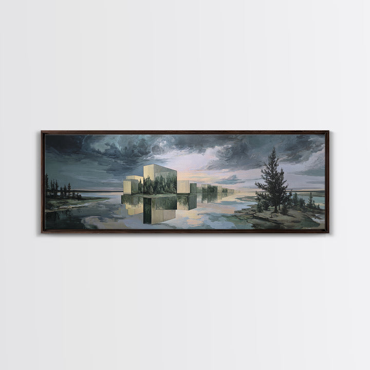 Surreal Dream Landscape Framed Canvas Print, Art, Gallery Decor, Living Room Decor, Oil Painting, Contemporary Art, ART-3x1-99