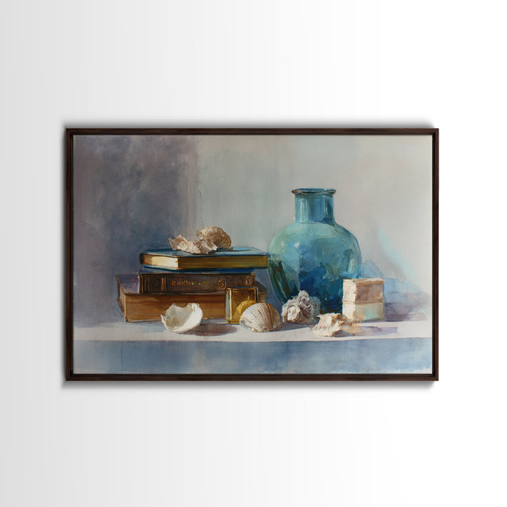 Sunlit Interior Still Life Framed Canvas Print, Art, Art Prints, Living Room Decor, Fine Art, Framed Wall Art, ART-3x2-18