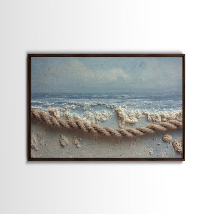 Dramatic Seascape with Foam and Storm Clouds Canvas Print, Art, Room Decor, Living Room Decor, Oil Painting, ART-3x2-4