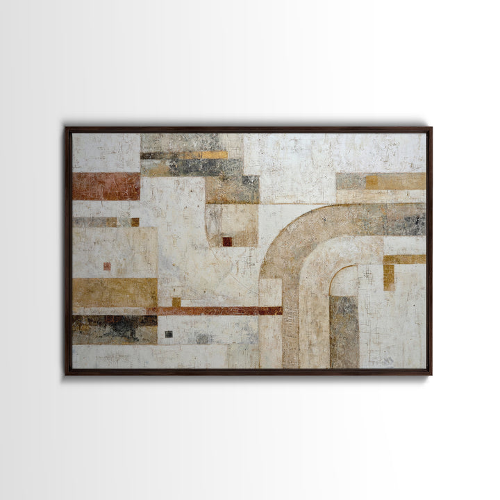 Textured Neutral Abstraction Framed Canvas Print, Art, Framed Wall Art, Living Room Decor, Abstract Art, Resin Art, ART-3x2-41