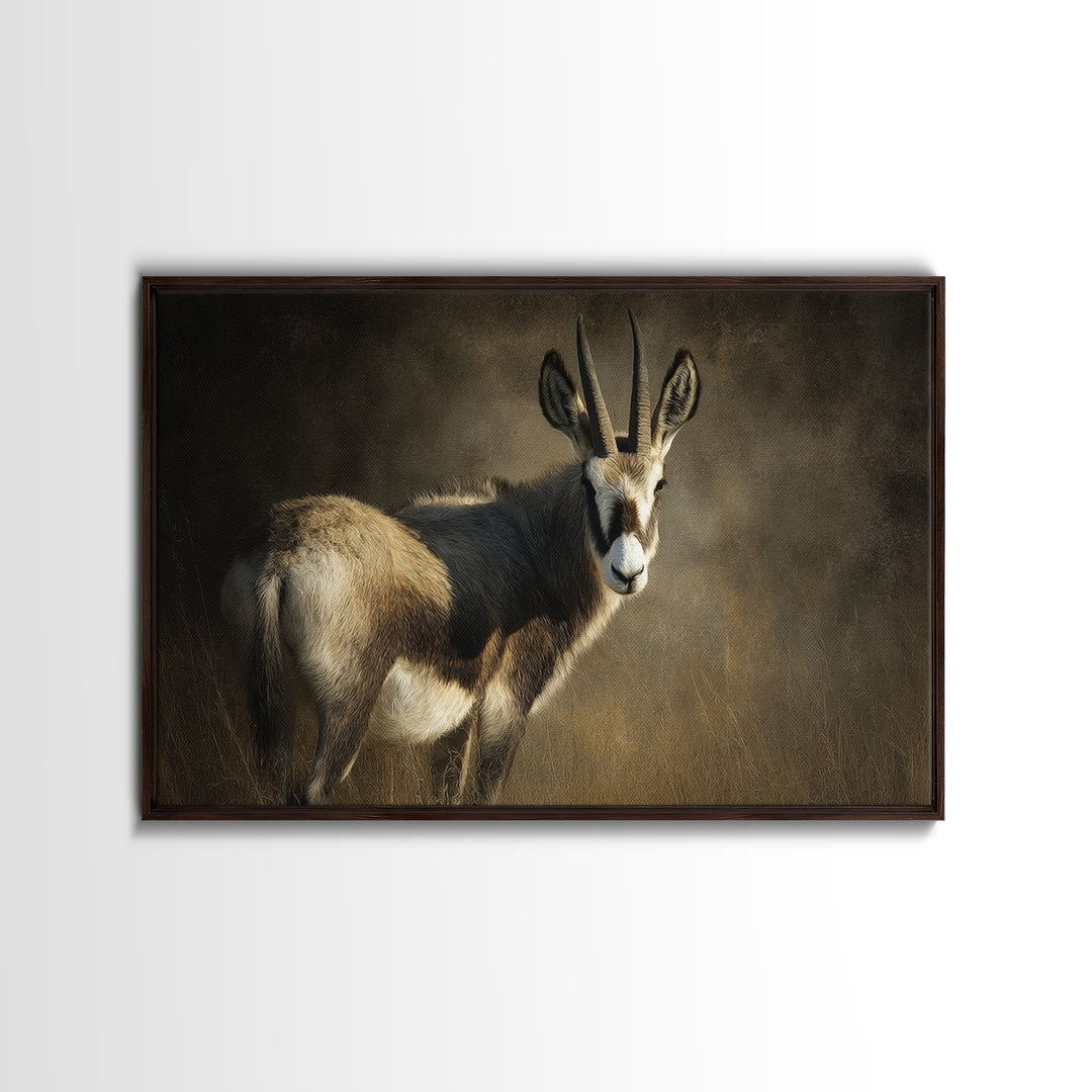 Elegant Animal Portrait Framed Canvas Print, Art, Digital Wall Art, Living Room Decor, Fine Art, Framed Art, ART-3x2-46