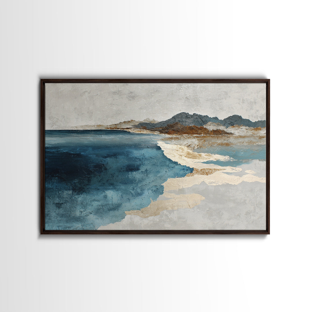 Abstract Water Forms Framed Canvas Print, Art, Pink Wall Art, Living Room Decor, Fine Art, Textured Painting, ART-3x2-47