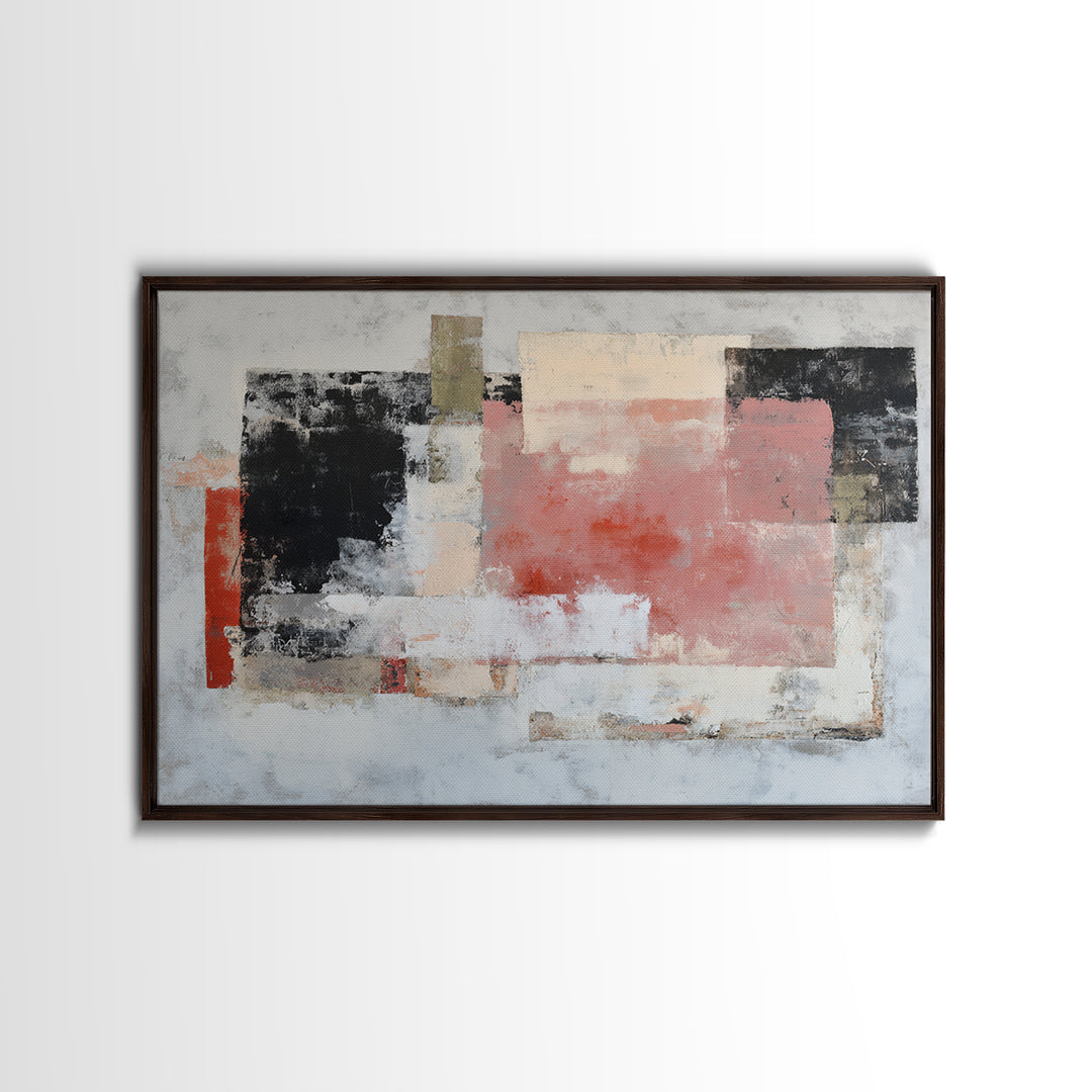 Contemporary Abstract with Layered Pigments and Energetic Canvas Print, Art, Printable Wall Art, Living Room Decor, ART-3x2-6