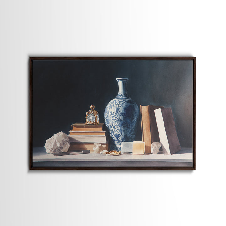 Sunlit Interior Still Life Framed Canvas Print, Art, Art Nouveau, Living Room Decor, Fine Art, Abstract Wall Art, ART-3x2-90