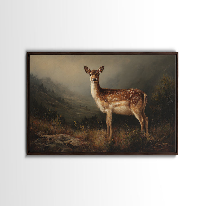 Elegant Animal Portrait Canvas Print, Art, Framed Wall Art, Living Room Decor, Fine Art, Resin Art, Boho Wall Art, ART-3x2-94