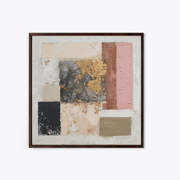 Textured Plaster Abstract Framed Canvas Print, Above Sofa Art, Abstract Wall Art, Living Room Decor, Abstract Art, Statement, ASA-1x1-11