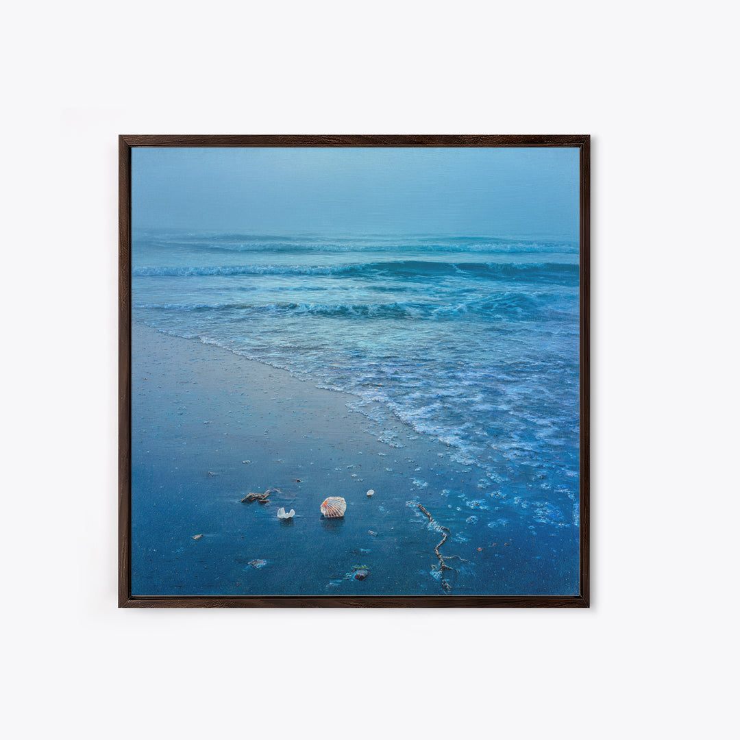 Moody Seascape at Twilight Framed Canvas Print, Above Sofa Art, Mid Century Modern, Living Room Decor, Fine Art, Statement, ASA-1x1-12