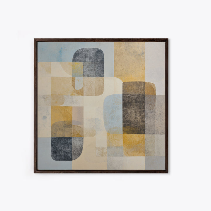 Large Modern Organic Shapes Framed Canvas Print, Above Sofa Art, Wall Art Print, Living Room Decor, Fine Art, Statement, ASA-1x1-2