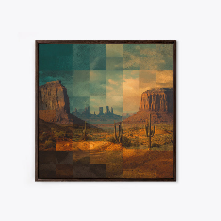 Desert Mesa Panorama Canvas Print, Above Sofa Art, Framed Wall Art, Living Room Decor, Statement, Living Room Wall Art, ASA-1x1-20
