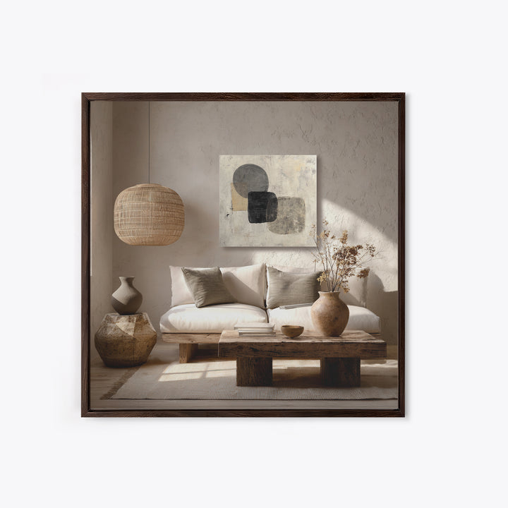 Large Modern Organic Shapes Canvas Print, Above Sofa Art, 3 Piece Wall Art, Living Room Decor, Abstract Art, Statement, ASA-1x1-26