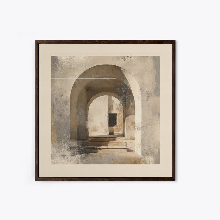 Architectural Arch Study Framed Canvas Print, Above Sofa Art, Minimalist Wall Art, Living Room Decor, Abstract Art, Statement, ASA-1x1-57