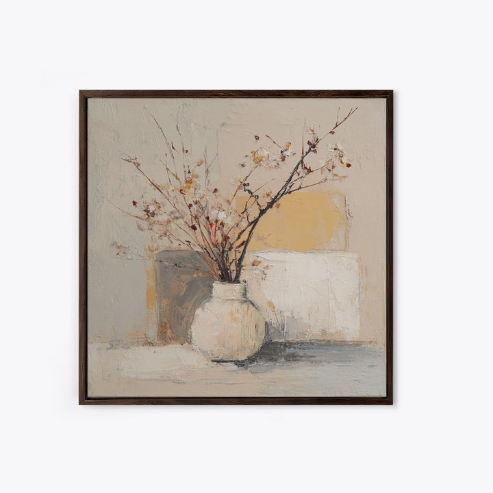 Large Neutral Still Life Framed Canvas Print, Above Sofa Art, Coastal Wall Art, Living Room Decor, Fine Art, Statement, ASA-1x1-62