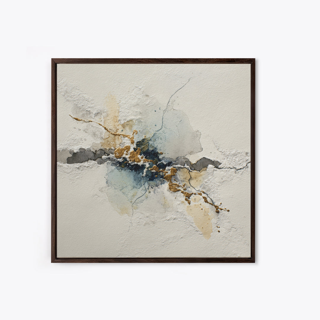 Minimal Black Ink Composition Framed Canvas Print, Above Sofa Art, Farmhouse Decor, Living Room Decor, Fine Art, Statement, ASA-1x1-8