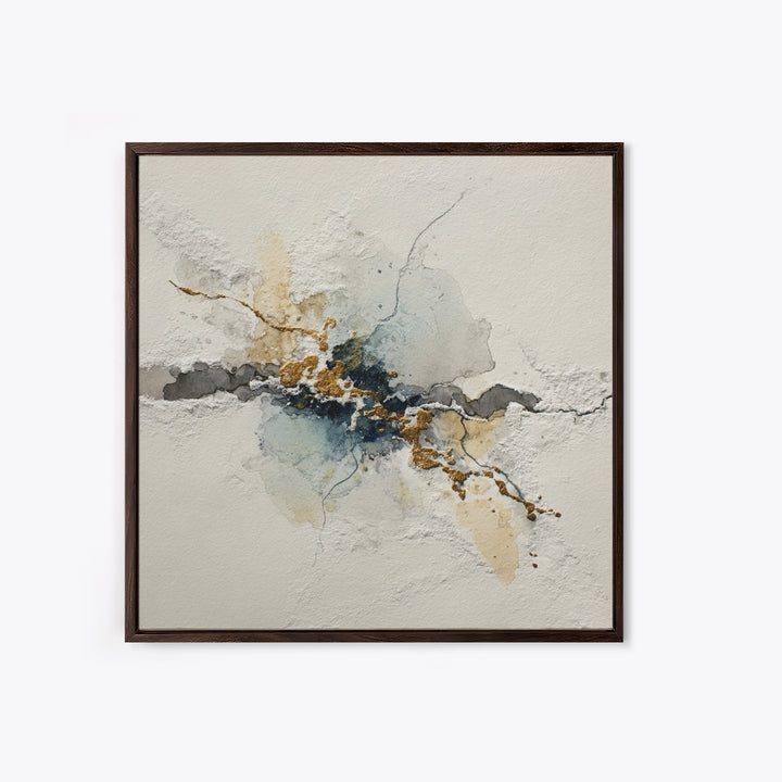 Minimal Black Ink Composition Framed Canvas Print, Above Sofa Art, Farmhouse Decor, Living Room Decor, Fine Art, Statement, ASA-1x1-8