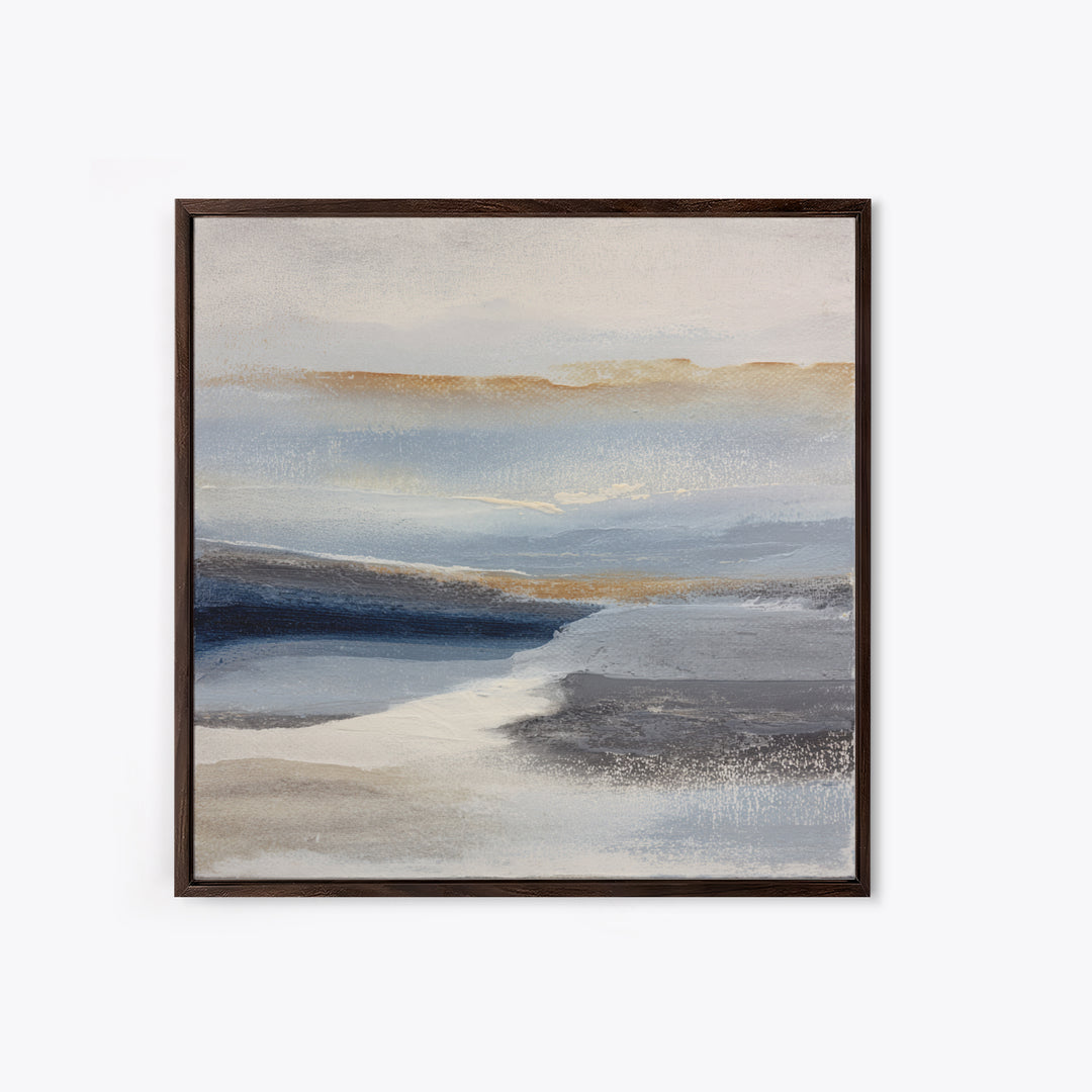Minimal Black Ink Composition Framed Canvas Print, Above Sofa Art, Wall Decor, Living Room Decor, Fine Art, Statement, ASA-1x1-80