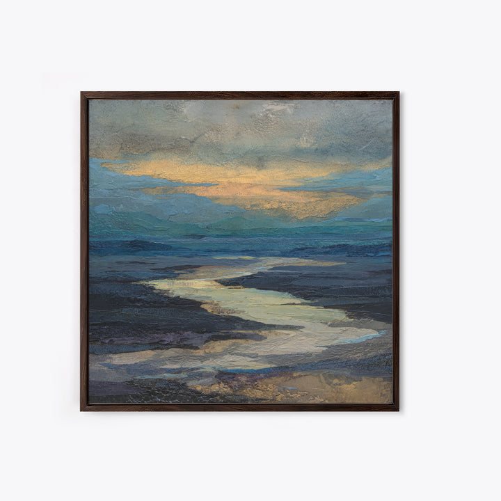 Abstract River Bends Canvas Print, Above Sofa Art, Botanical Wall Art, Living Room Decor, Abstract Art, Statement, ASA-1x1-95