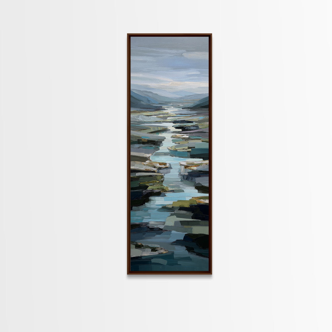 Abstract River Bends Canvas Print, Above Sofa Art, Living Room Decor, Fine Art, Statement 311, Set of Prints, Above Bed Decor, ASA-1x3-11