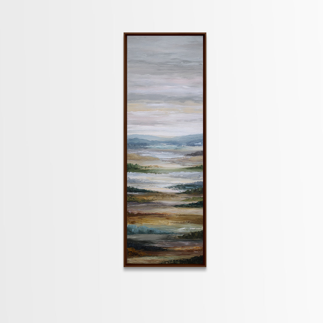 Oversized Abstract Landscape Canvas Print, Above Sofa Art, Bauhaus Print, Living Room Decor, Oil Painting, Statement, ASA-1x3-13