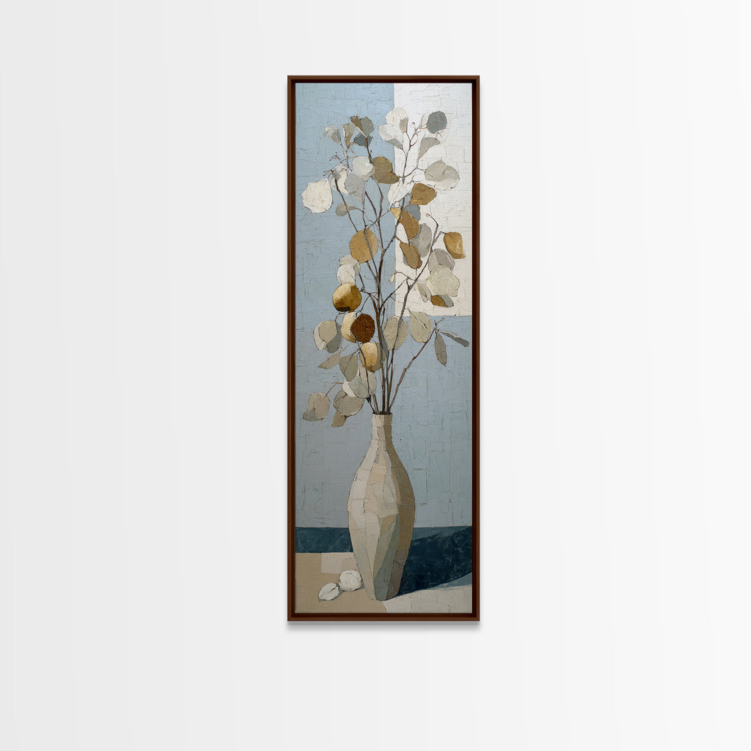 Large Neutral Still Life Canvas Print, Above Sofa Art, Living Room Wall Art, Living Room Decor, Watercolor Art, Statement, ASA-1x3-2