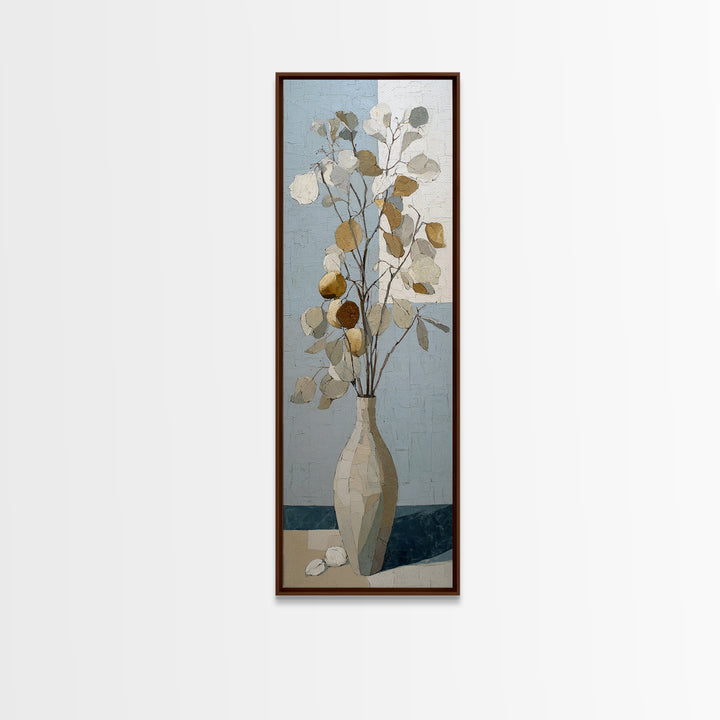 Large Neutral Still Life Canvas Print, Above Sofa Art, Living Room Wall Art, Living Room Decor, Watercolor Art, Statement, ASA-1x3-2