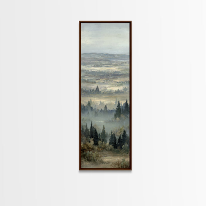 Wide Olive and Beige Meadow Panorama Canvas Print, Above Sofa Art, Canvas Print, Living Room Decor, Oil Painting, Statement, ASA-1x3-22