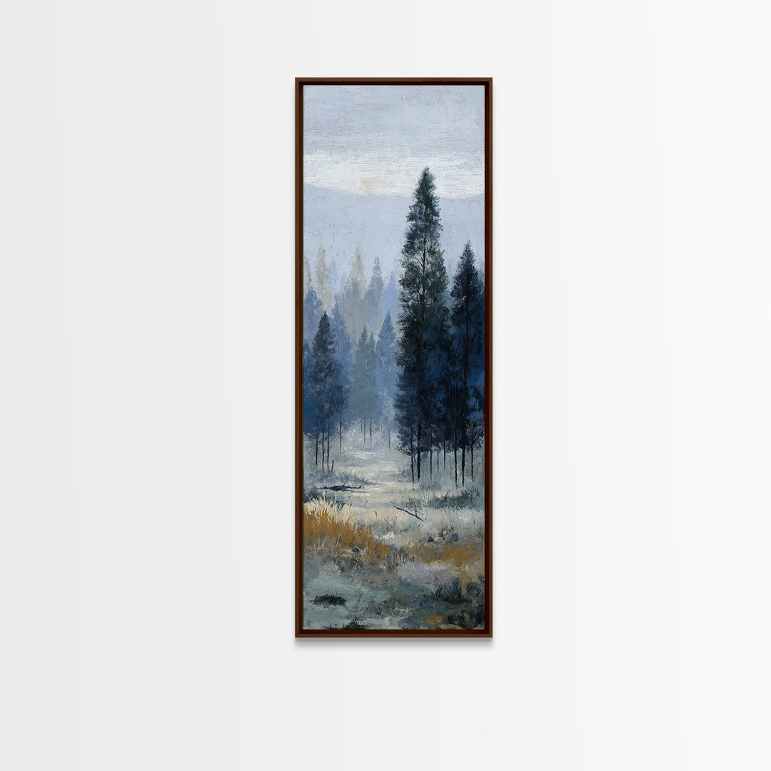 Modern Scandinavian Forest Canvas Print, Above Sofa Art, Luxury Decor, Living Room Decor, Fine Art, Statement, Canvas Wall Art, ASA-1x3-27