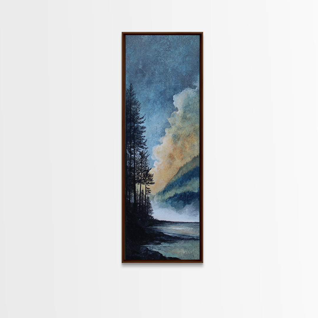 Gallery Style Landscape with Expansive Negative Space Canvas Print, Above Sofa Art, Modern Decor, Living Room Decor, Statement, ASA-1x3-36
