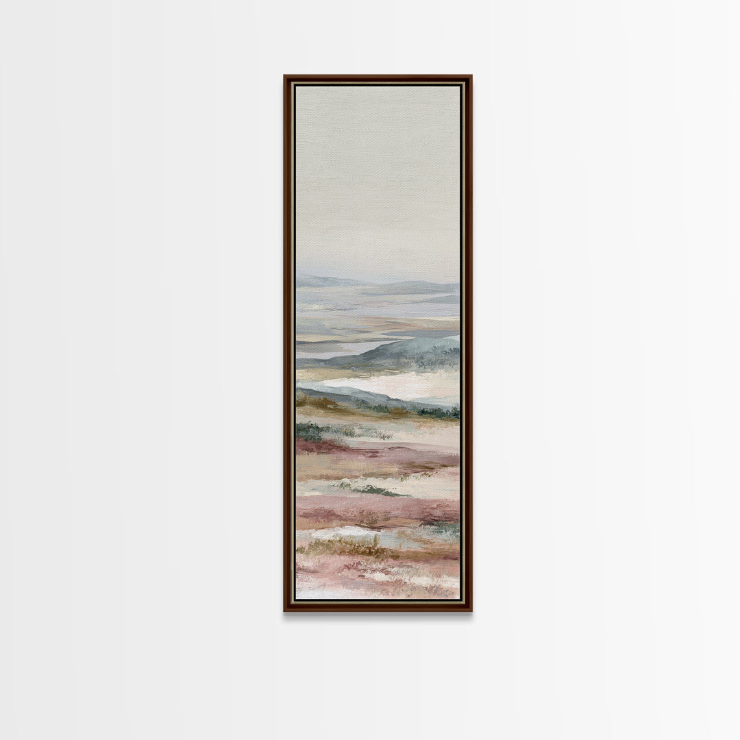Sunlit Rolling Hills Framed Canvas Print, Above Sofa Art, Coastal Decor, Living Room Decor, Fine Art, Statement, Luxury Decor, ASA-1x3-53