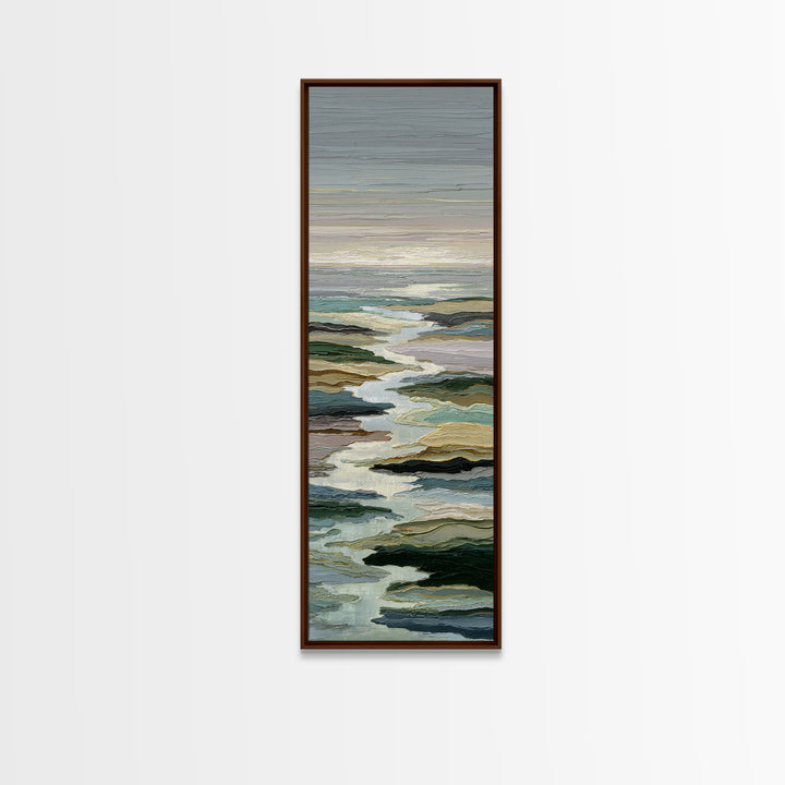 Abstract River Bends Canvas Print, Above Sofa Art, Home Decor, Living Room Decor, Fine Art, Statement, Oversized Wall Art, ASA-1x3-59