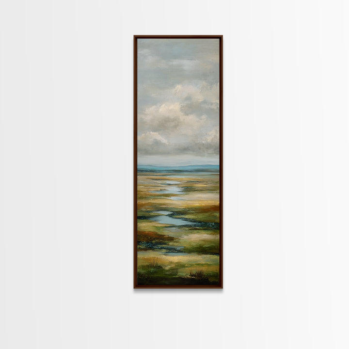 Oversized Abstract Landscape Framed Canvas Print, Above Sofa Art, Modern Decor, Living Room Decor, Fine Art, Statement, ASA-1x3-61
