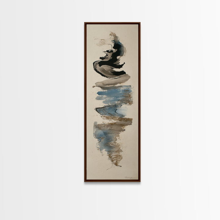 Minimal Black Ink Composition Canvas Print, Above Sofa Art, Printable Wall Art, Living Room Decor, Fine Art, Statement, ASA-1x3-68