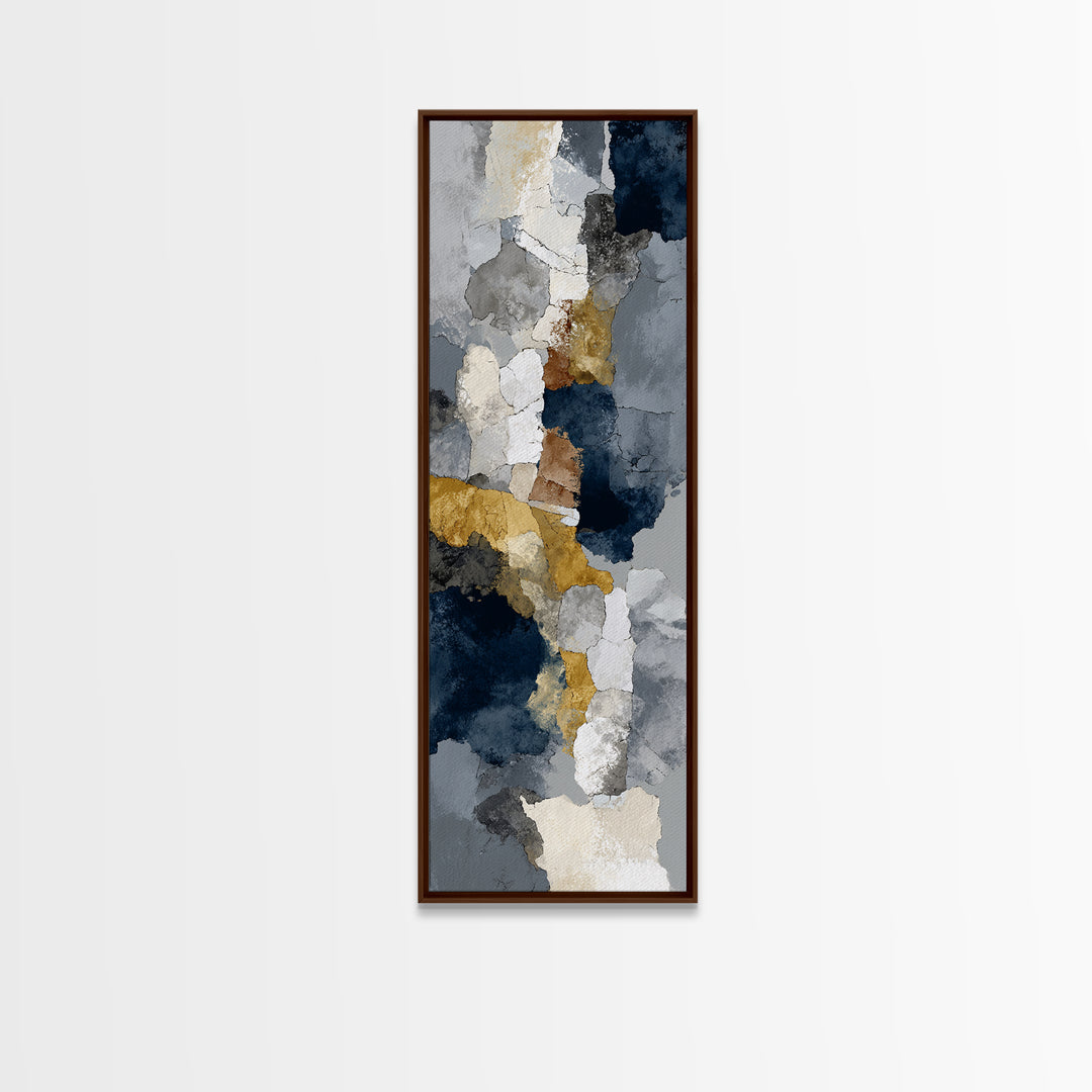 Luxury Monochrome Stone Composition Canvas Print, Above Sofa Art, Modern Decor, Living Room Decor, Fine Art, Statement, ASA-1x3-7