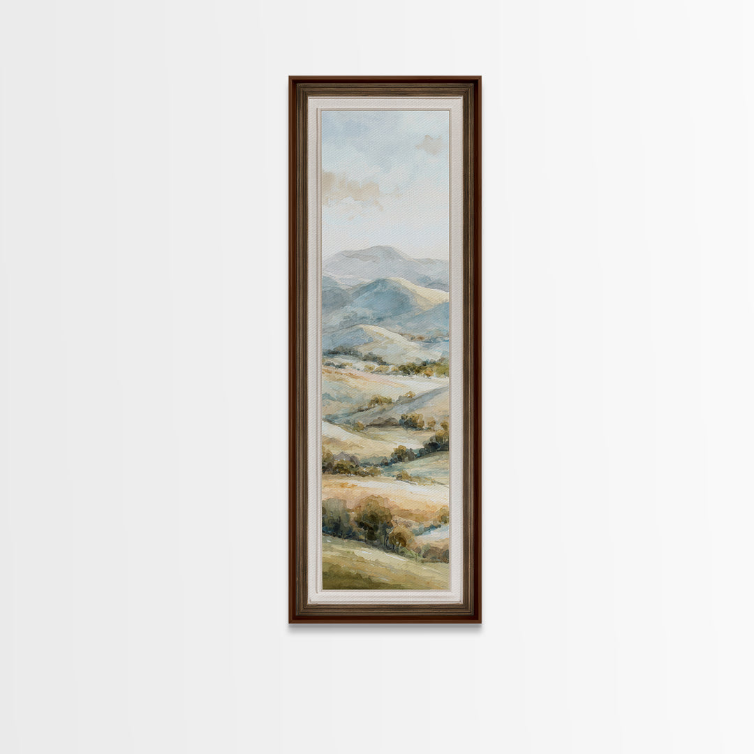 Sunlit Rolling Hills Canvas Print, Above Sofa Art, Wall Decor, Living Room Decor, Fine Art, Statement, Contemporary Art, ASA-1x3-77