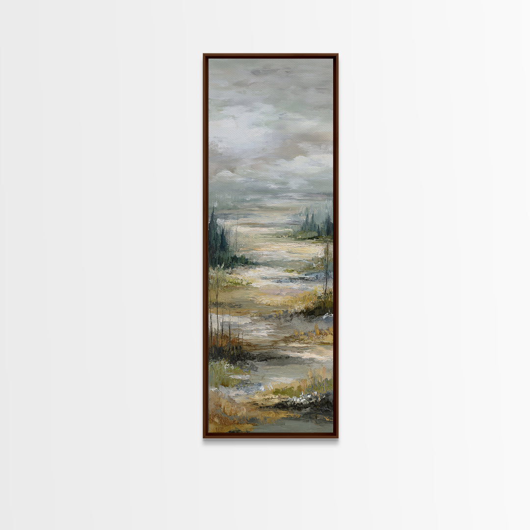 Oversized Abstract Landscape Canvas Print, Above Sofa Art, Art Print, Living Room Decor, Fine Art, Statement, Textured Wall Art, ASA-1x3-85