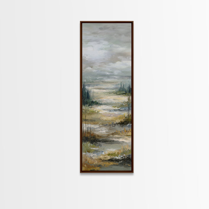 Oversized Abstract Landscape Canvas Print, Above Sofa Art, Art Print, Living Room Decor, Fine Art, Statement, Textured Wall Art, ASA-1x3-85