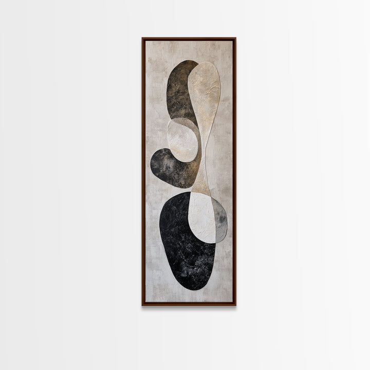 Large Modern Organic Shapes Canvas Print, Above Sofa Art, Neutral Decor, Living Room Decor, Abstract Art, Statement, Wall Art, ASA-1x3-86