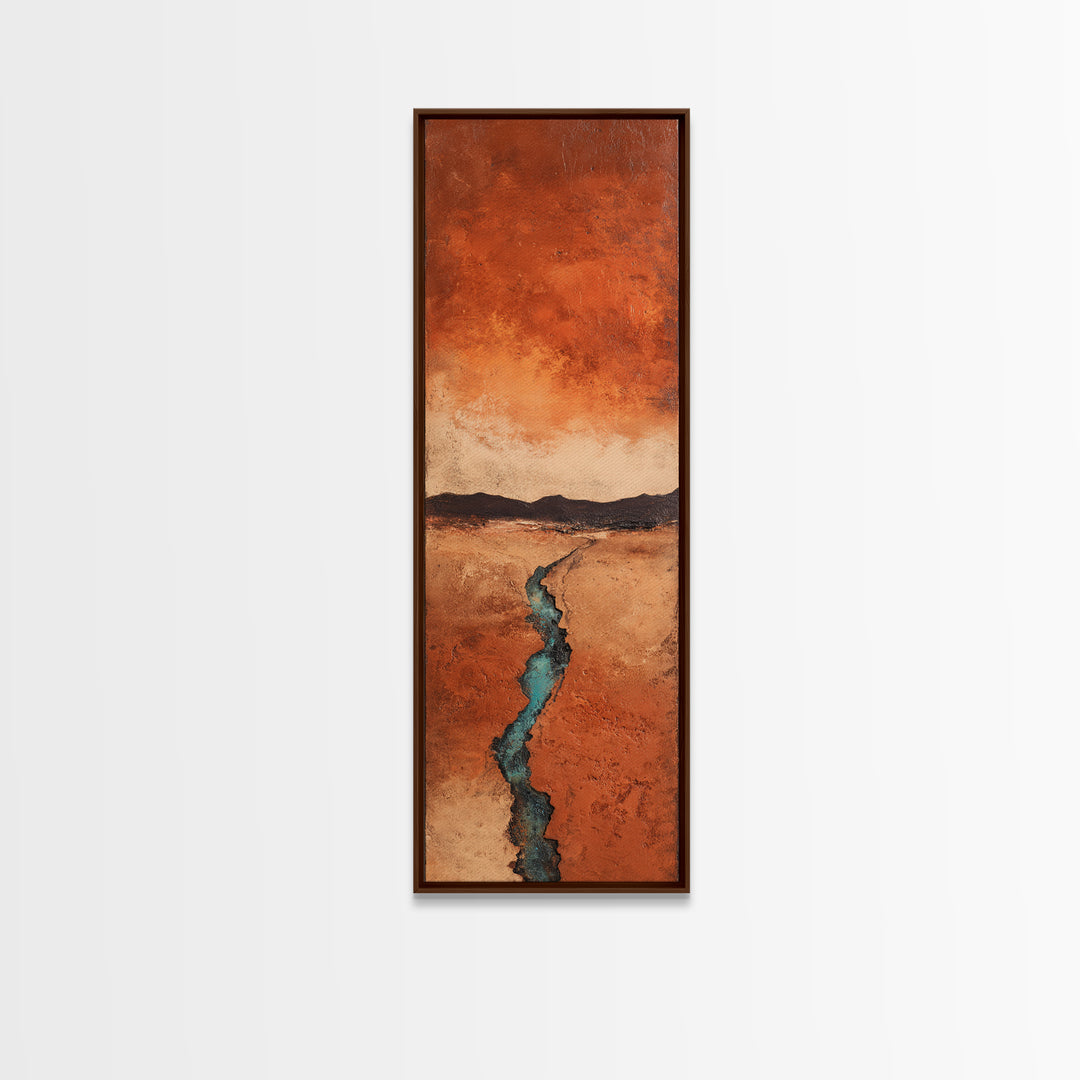 Abstract Canyon Landscape Framed Canvas Print, Above Sofa Art, Wall Art Print, Living Room Decor, Fine Art, Statement, ASA-1x3-91