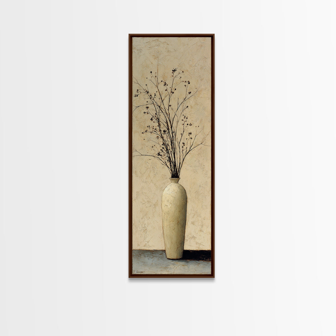 Large Neutral Still Life Canvas Print, Above Sofa Art, Botanical Wall Art, Living Room Decor, Fine Art, Statement, ASA-1x3-98