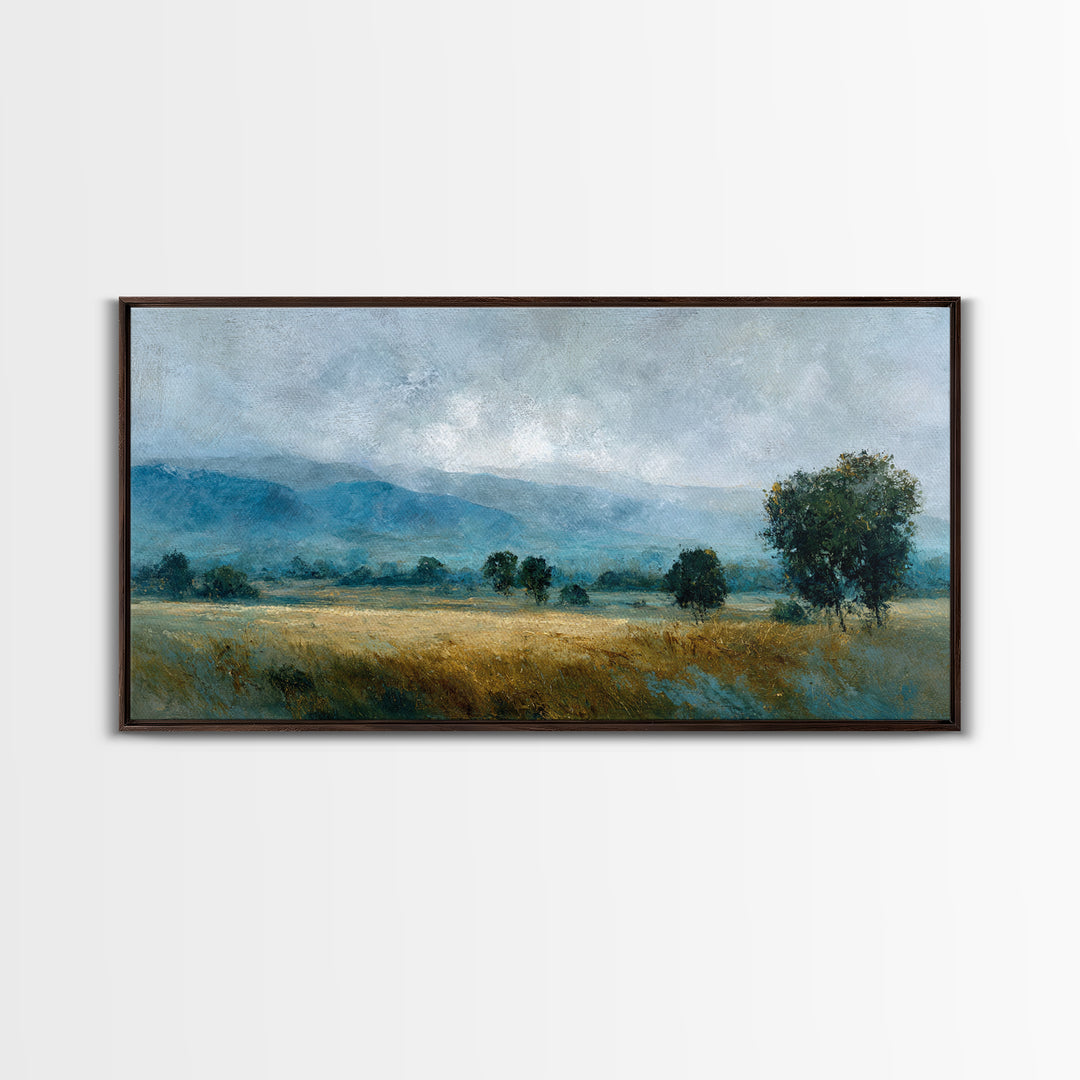 Gallery Style Landscape with Expansive Negative Space Canvas Print, Above Sofa Art, Fine Art Print, Living Room Decor, ASA-2x1-20