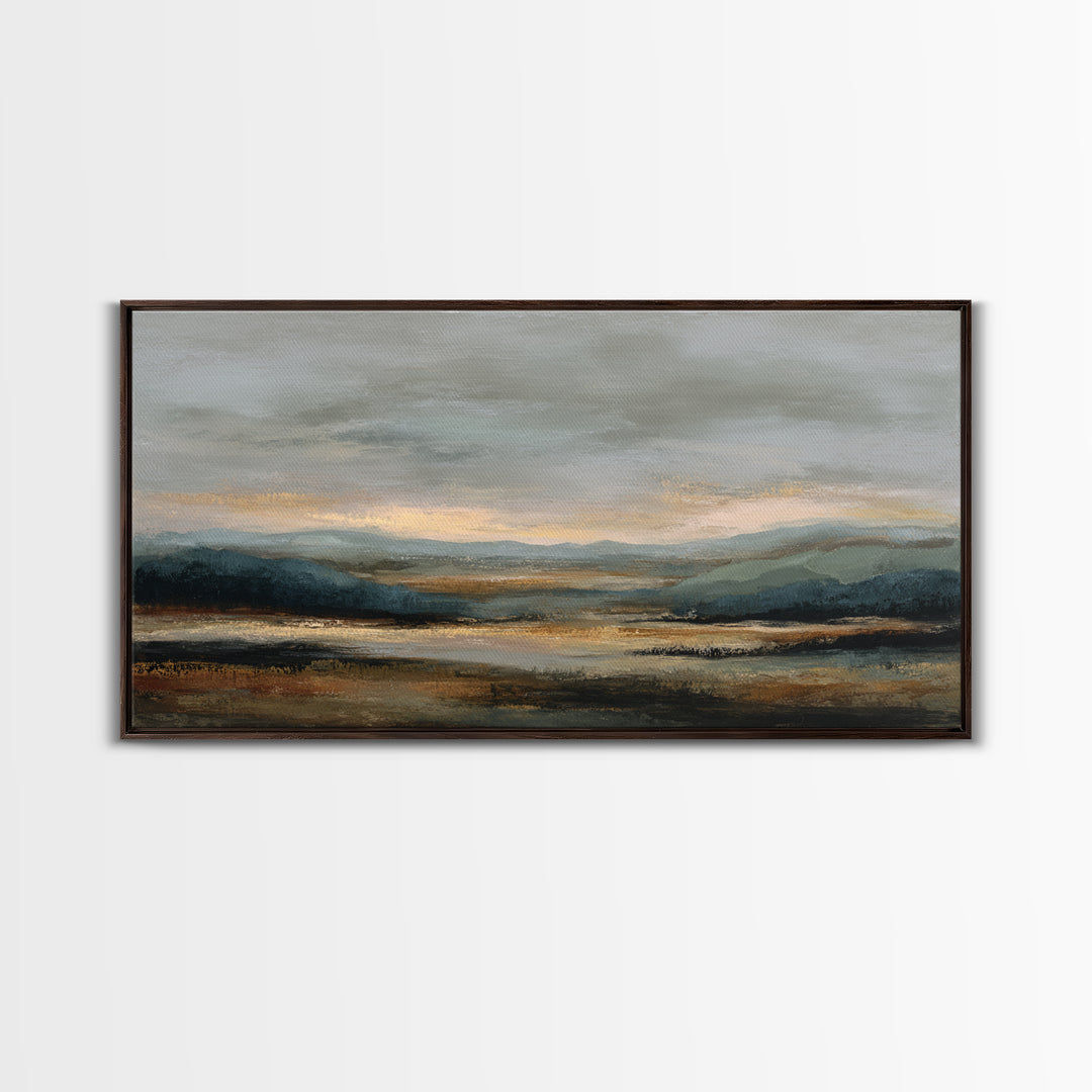 Oversized Abstract Landscape Canvas Print, Above Sofa Art, Luxury Decor, Living Room Decor, Statement, Canvas Wall Art, ASA-2x1-21