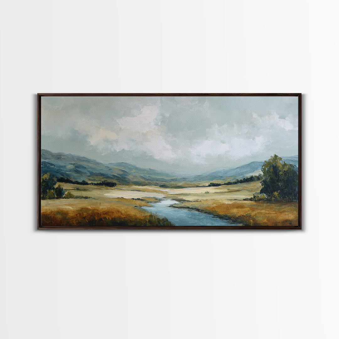 Gallery Style Landscape with Expansive Negative Space Canvas Print, Above Sofa Art, Room Decor, Living Room Decor, Statement, ASA-2x1-44